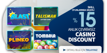 Atlantisbahis 15% Anlık ve Çevrimsiz Casino Discount atlantisbahis-casino-discount-bonusu