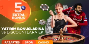 Her Pazartesi Günü 5% Ekstra Şans Bonusu betkanyon-pazartes-yatirimina-ozel-discount